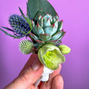 Boutonniere with succulents