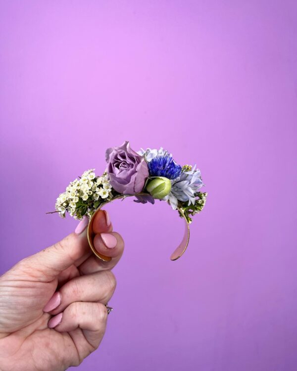 Corsage with purple rose