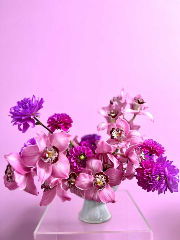 Purple orchids magenta dahlias